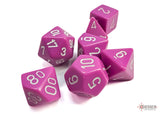 Chessex Dice Set: Opaque Light Purple w/White (7)