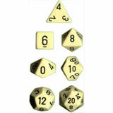 Chessex Dice Set: Opaque Ivory w/Black (7)