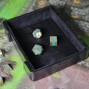 Compact Magnetic Dice Tray - Black