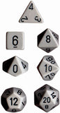 Chessex Dice Set: Opaque Dark Grey w/ Black (7)