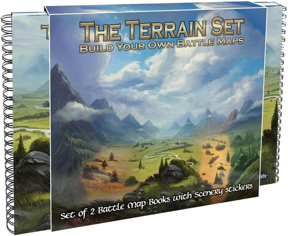 The Terrain Set - Build Your Own Battle Maps (2x Book of Battle Mats and reusable scenery decals)