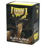 Dragon Shield Sleeves: Matte Dual - Black & Gold (100)
