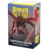 Dragon Shield Sleeves: Matte Dual - Crimson & Silver (100)