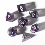 Unearthed Treasure Amethyst 7-Piece Polyhedral RPG Dice Set | Sirius Dice