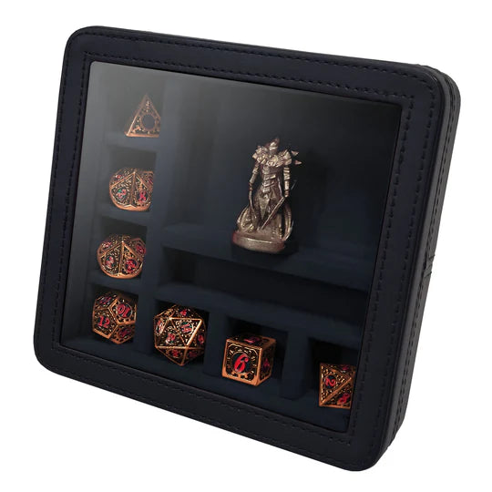 Character Shrine-RPG Dice and Miniature Traveling Display Case - Black