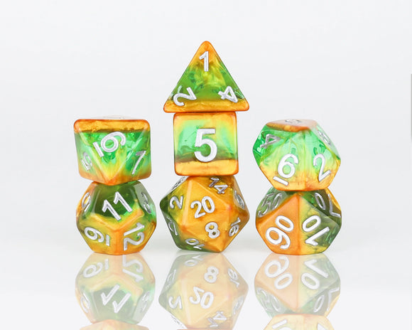 Polyhedral Dice Set: Rainforest (7)