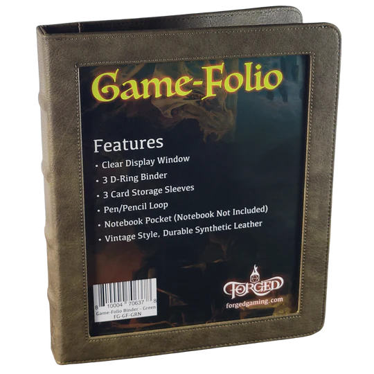 Game-Folio RPG Binder and Character Journal - Green