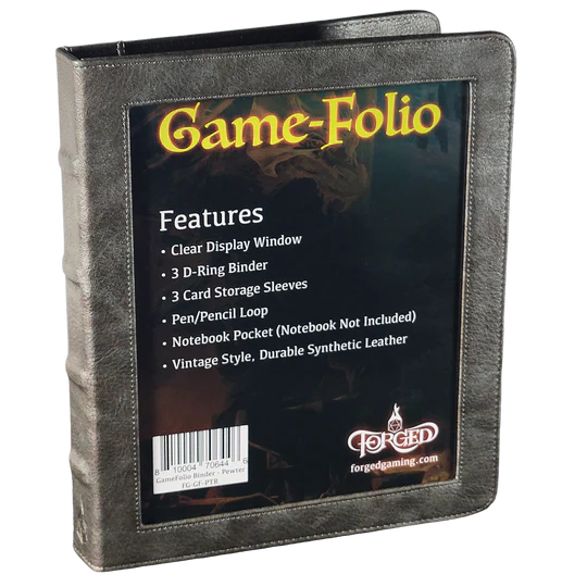 Game-Folio RPG Binder and Character Journal - Pewter