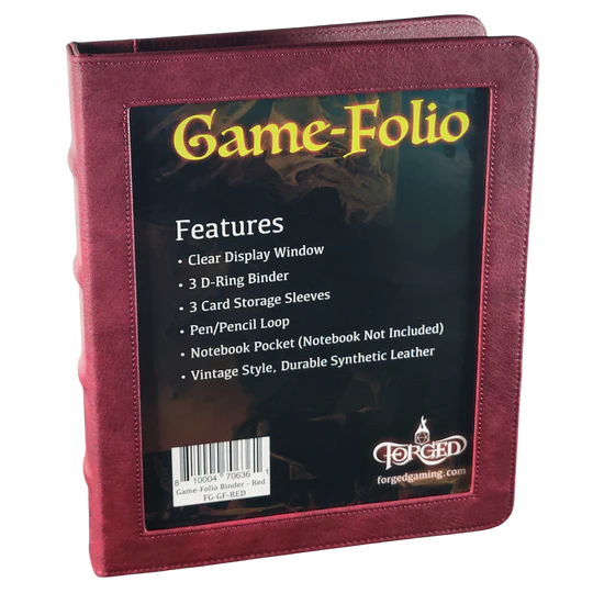 Game-Folio RPG Binder and Character Journal - Red