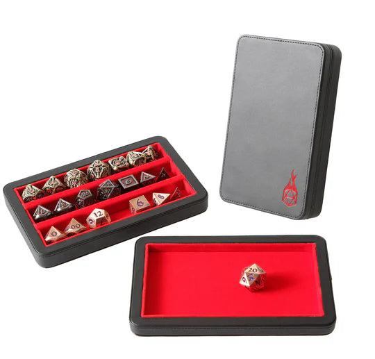 The Reliquary: 3-Row Premium Dice Case - Black