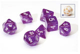 Translucent Purple Resin Dice Set