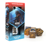 Dungeons & Dragons Adventure Dice - Monk: Blue / Gold