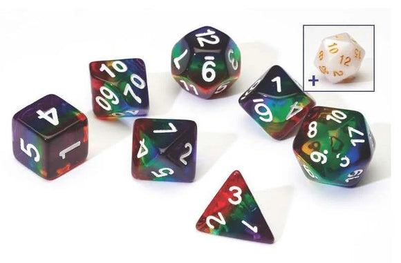 Rainbow Transparent Dice