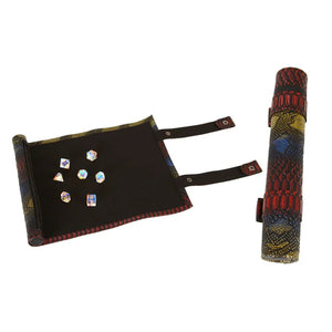 Scroll Dice Tray with Dice Storage - Rainbow