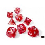 7-Die Set Borealis Luminary: Passion/White (+bonus die)(Lab Dice 9)