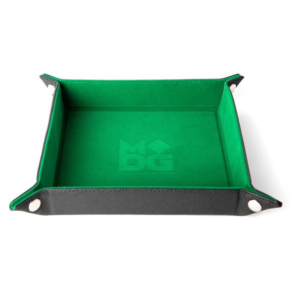 Metallic Dice Games: Velvet Folding Tray - Green