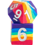 Sharp-Edge Polyhedral Set: 16mm Silicone Rubber - Rainbow (7)