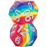 Sharp-Edge Polyhedral Set: 16mm Silicone Rubber - Rainbow (7)