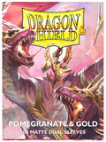Dragon Shield Sleeves: Matte Dual - Pomegranate & Gold (100)