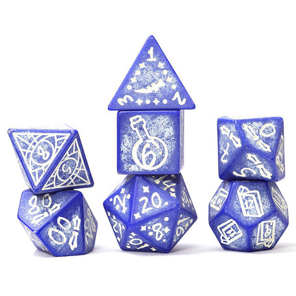 Sirius RPG Dice Set: Illusory Stone - Purple Agate