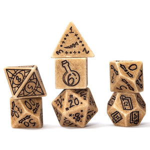Sirius RPG Dice Set: Illusory Stone - Sandstone (7)
