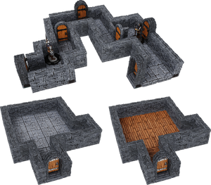 WarLock Tiles: Dungeon Tiles Expansion - One Inch Straight Walls