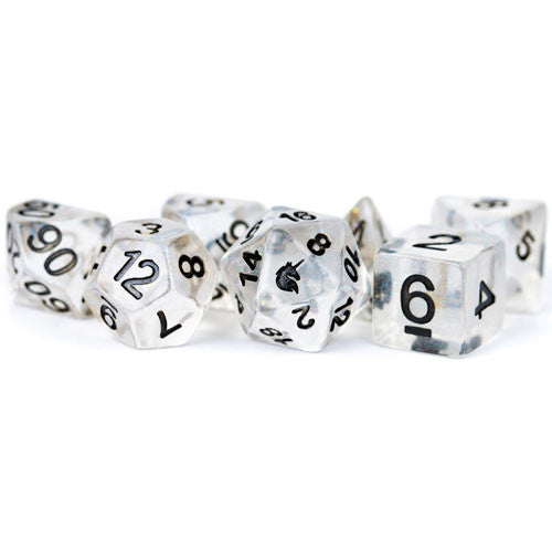 Metallic Dice Games: 16mm Polyhedral Set - Unicorn - Ice (7)
