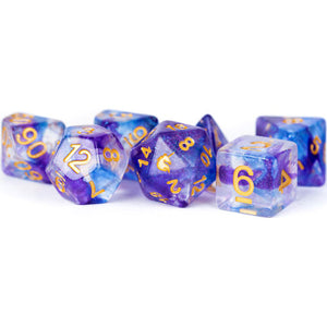 Metallic Dice Games: 16mm Polyhedral Set - Unicorn - Midnight Fantasy (7)