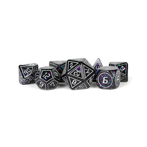 Metallic Dice Games: 16mm Polyhedral Set - Framed Void