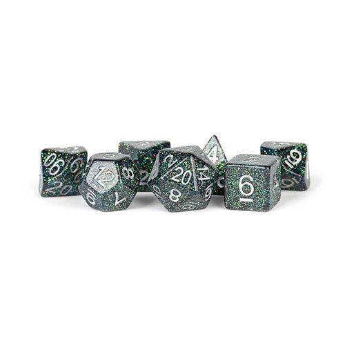 Metallic Dice Games: 16mm Polyhedral Set - Astro Mica
