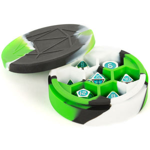 Metallic Dice Games: Silicone Case - Green/Black/White
